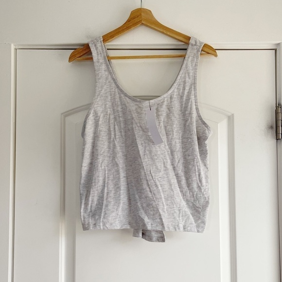 Topshop by Nordstrom Scoop Neck Tie Back Tank - S - Picture 2 of 5